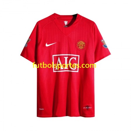 Camiseta Manchester United 2007 Retro Primera Equipación Manga Larga